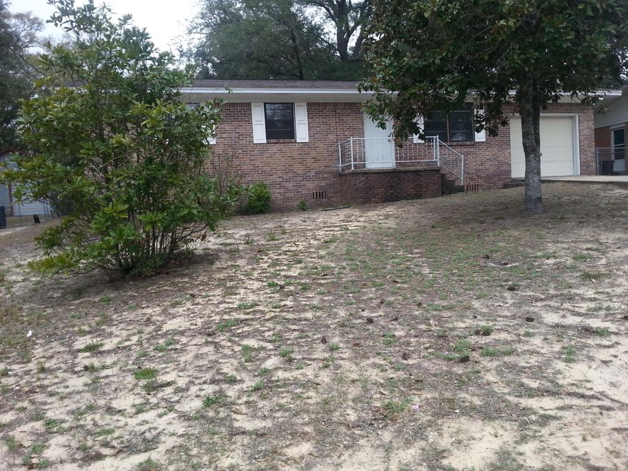 NEW FLOORING IN KITCHEN & HALL BATHROOM - END OF DRIVEWAY REPAIRED. A Brick Home with Garage Centrally Located! This Home is in Valparaiso Close to the Military Base, Resturants, Recreation, Hospital, and More. A Well Thought out FLoor Plan With an Open Feel in A Smaller Home. The Kitchen is Large With Room for Your Dining Table. When You are Ready to go Outside, You have Plenty of Room for Activities, Expand Your Living Space, Add a Workshop or Maybe a Pool. The Single Car Garage is Attached to the House So No Getting Wet When it Rains!Buyer to verify measurements.