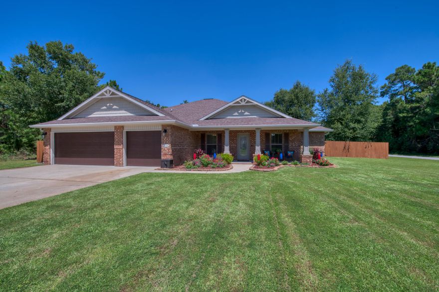 This beautiful home is perfectly located on a CORNER LOT! The Whitworth Pacific Pearl III floor plan hosts 4 bedrooms & 3 full bathrooms. There's a sunny Morning Room as well as Family Room. A gorgeous split bedroom plan w/beautiful tiled walk-in master shower & multiple heads. Kitchen has island sink, raised panel cabinets w/crown molding, over/under cabinet lighting, stainless steel appliances, & open to the Family Room. The main living area has 10' ceilings, large tile in all wet areas, Jack-N-Jill bath, all bedrooms have walk-in closets, the 2nd bathroom accesses the covered rear porch. The combined utility/pantry is conveniently located for easy access from the 3 car finished garage. A full irrigation system keeps the lawn looking beautiful w/large awesome shed for equipment storage!