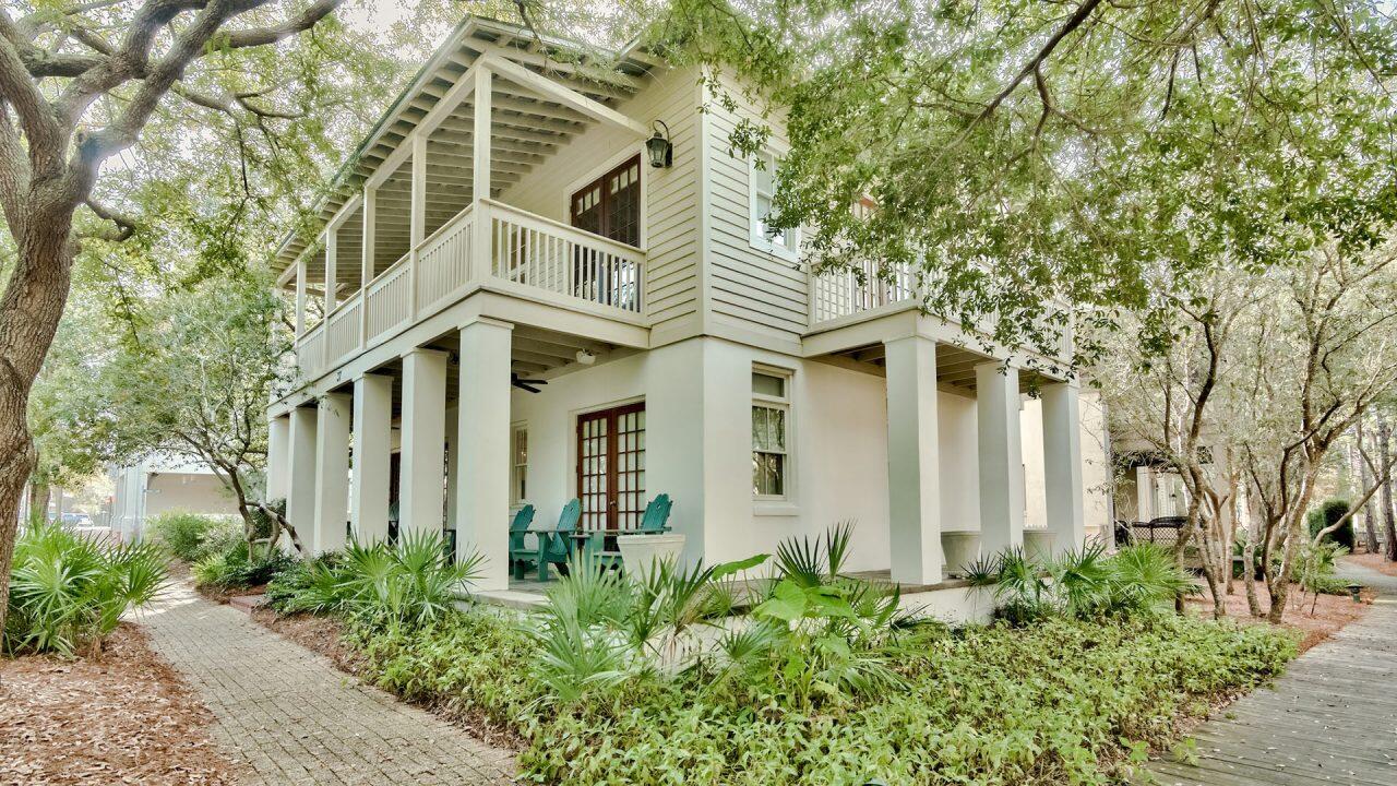 Embrace this Luxury home with carriage house located in the heart of Rosemary Beach. The main house offers plenty of porches for reading and conversation. Step into this open plan which offers lots of light, and high ceilings. The fireside living area has plenty of room and overlooks the kitchen and both indoor or outdoor dining space - Perfect for entertaining. Just off the foyer is the  primary suite with luxury ensuite with a double sided fireplace.  The laundry and powder room complete this main level.  Upstairs offers another King Bedroom with ensuite and 2 additional guest suites both with private bathrooms.  The 3rd floor is a kids retreat with a full bed and two twins with extra lounging areas for games and fun! The carriage house is spacious with a full kitchen, living and private bedroom with queen size bed. Upstairs is a loft area for extra sleeping or play area. The carriage house is on top of a 2-car garage offering ample parking and storage. 
The private courtyard offers additional dining space or for friends to gather in front of the outdoor fireplace. 
This lovely home is a short walk to all the restaurants and shops in Barrett Square, as well as the Owners Pavillion & Pool or the other 4 pools in Rosemary Beach. Tennis courts, work out facility and 9 private beach walkovers and over 1/2 mile of beaches make Rosemary Beach one of the most desirable neighborhoods on 30A, and why it's been voted one of the best locations for vacation homes.

Additional description of this beautiful Property:
On the first floor, high ceilings, wood floors and a large fireplace set off the light-filled dining and living area. An elegant veranda, screened-in porch, spacious patio with adirondack chairs and a swing, and an outdoor fireplace offer various options for outdoor relaxation and star-lit dinners. Also on the first floor, one of two master suites opens through French doors onto the patio. A see-through fireplace joins the bedroom and sitting area with the master bath.

Upstairs, the second master suite features a king bed, reading area, private bath, and two private balconies. The third bedroom offers a queen bed, and the fourth, two twin beds and a window seat; both have private baths.

If additional room is needed, retire to the third level loft which offers a game room as well as sleeping accommodations for four with a full bed and two twins. 
