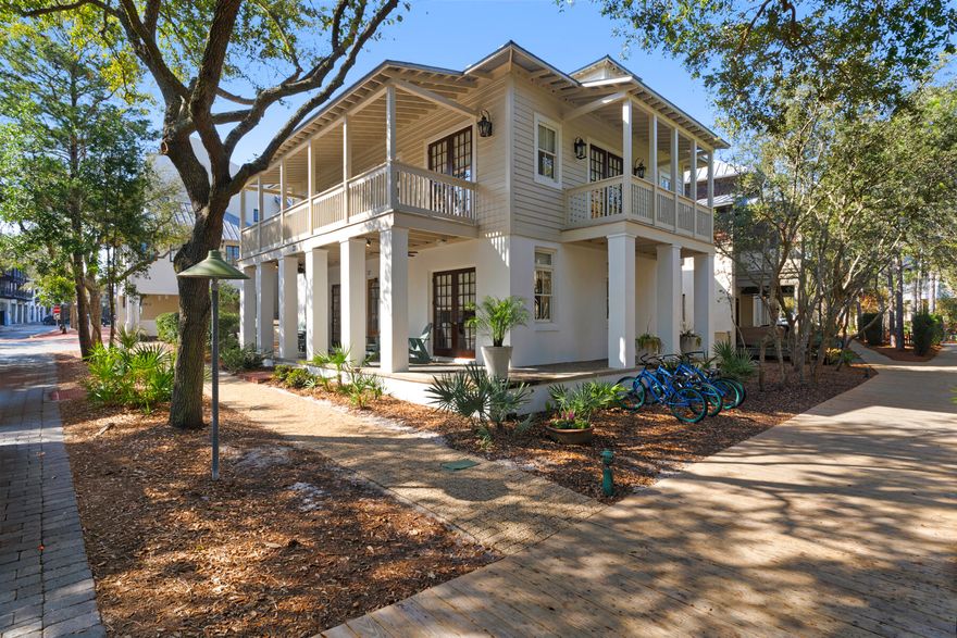 Recent major price reduction and Owner needs property sold! Embrace this Luxury home with carriage house located in the heart of Rosemary Beach. The main house offers plenty of porches for reading and conversation. Step into this open plan which offers lots of light, and high ceilings. The fireside living area has plenty of room and overlooks the kitchen and both indoor or outdoor dining space - Perfect for entertaining. Just off the foyer is the  primary suite with luxury ensuite with a double sided fireplace.  The laundry and powder room complete this main level.  Upstairs offers another King Bedroom with ensuite and 2 additional guest suites both with private bathrooms.  The 3rd floor is a kids retreat with a full bed and two twins with extra lounging areas for games and fun! The carriage house is spacious with a full kitchen, living and private bedroom with queen size bed. Upstairs is a loft area for extra sleeping or play area. The carriage house is on top of a 2-car garage offering ample parking and storage. 
The private courtyard offers additional dining space or for friends to gather in front of the outdoor fireplace. 
This lovely home is a short walk to all the restaurants and shops in Barrett Square, as well as the Owners Pavillion & Pool or the other 4 pools in Rosemary Beach. Tennis courts, work out facility and 9 private beach walkovers and over 1/2 mile of beaches make Rosemary Beach one of the most desirable neighborhoods on 30A, and why it's been voted one of the best locations for vacation homes.

Additional description of this beautiful Property:
On the first floor, high ceilings, wood floors and a large fireplace set off the light-filled dining and living area. An elegant veranda, screened-in porch, spacious patio with adirondack chairs and a swing, and an outdoor fireplace offer various options for outdoor relaxation and star-lit dinners. Also on the first floor, one of two master suites opens through French doors onto the patio. A see-through fireplace joins the bedroom and sitting area with the master bath.

Upstairs, the second master suite features a king bed, reading area, private bath, and two private balconies. The third bedroom offers a queen bed, and the fourth, two twin beds and a window seat; both have private baths.

If additional room is needed, retire to the third level loft which offers a game room as well as sleeping accommodations for four with a full bed and two twins. 
