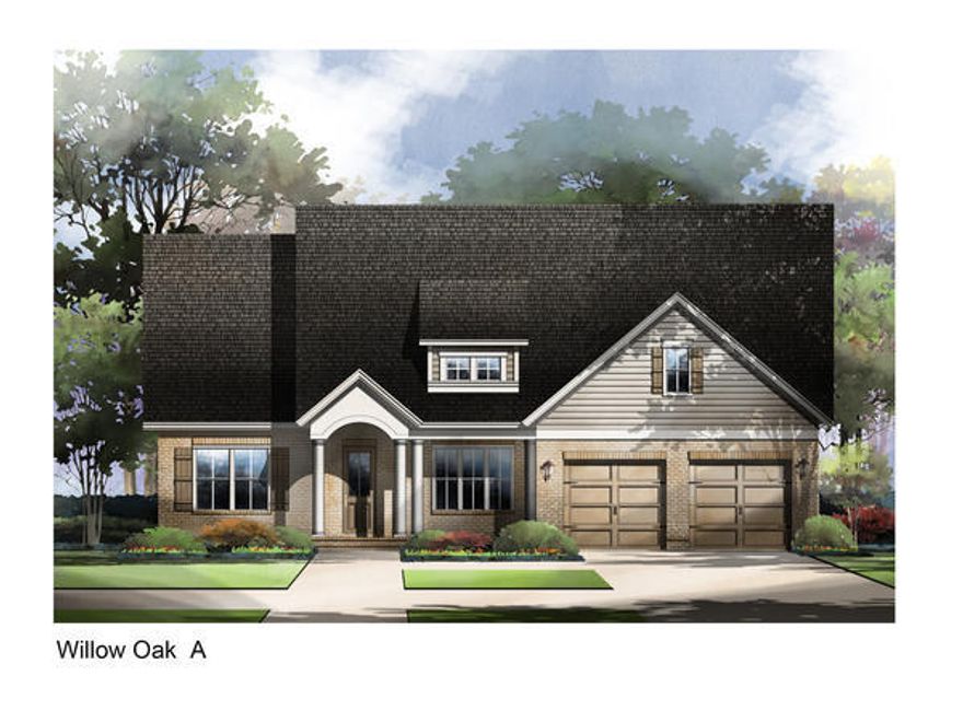 Home Under Construction in Hammock Bay neighborhood Meadows, The Willow Oak floor plan has 2,498 square feet,four bedrooms plus a flex room, 3 baths. Brick exterior, low-E vinyl windows, lanai and a 2-car garage. Interior finishing include, 9' ceilings, granite counter tops, laminate, tile and carpeted floor coverings, crown molding and cased windows. Natural Gas Range and Rannai tank water heater. Stainless Frigidaire Appliances, WoodHarbor Cabinets with 100 year finish warranty, tiled shower and tub deck. Hammock Bay is a 3,200 acre master planned development which offers a clubhouse, movie theater, pools, workout facility, nature trails and a pet park.