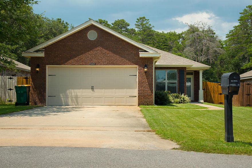 Beautiful brick home centrally located in Fort Walton Beach. Minutes to either Eglin AFB or Hurlburt Field. 3 bedrooms , two bathrooms and a two car garage! Designer cabinets and granite counters in the kitchen both bathrooms have cultured marble. New wood-look tile flooring. Privacy fenced back yard and lawn pump and sprinkler system on well. A pet may be considered with owner approval and payment of a non-refundable pet fee. No smoking inside home or garage.