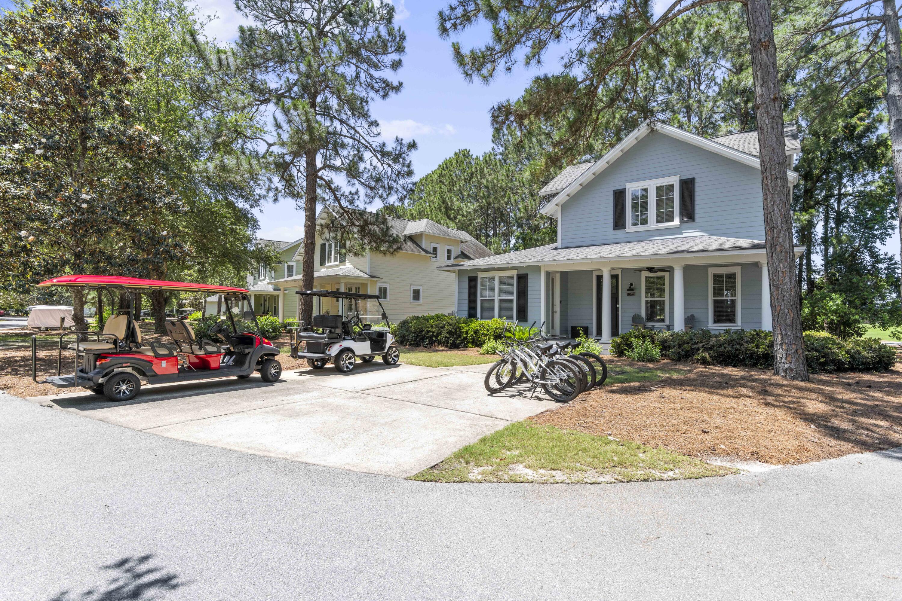 Inside the gates of the renowned Sandestin Golf & Beach resort you will find this charming 3-bedroom, 3-bathroom cottage which backs up to the award-winning Raven Golf Course. *Complete with a new roof, AC system and recently painted exterior.* Once through the front door you are greeted with an open floor plan highlighted by an upgraded kitchen, vaulted ceilings and new wood-look tile flooring that runs throughout the first level. The master bedroom with ensuite bath is ideally positioned on the first floor and offers private access to the back porch. Also located on the first floor is the guest suite, full bathroom, laundry room and private owners' storage. On the second level you will find the 3rd bedroom with an additional full bathroom. Perfectly suited as primary or