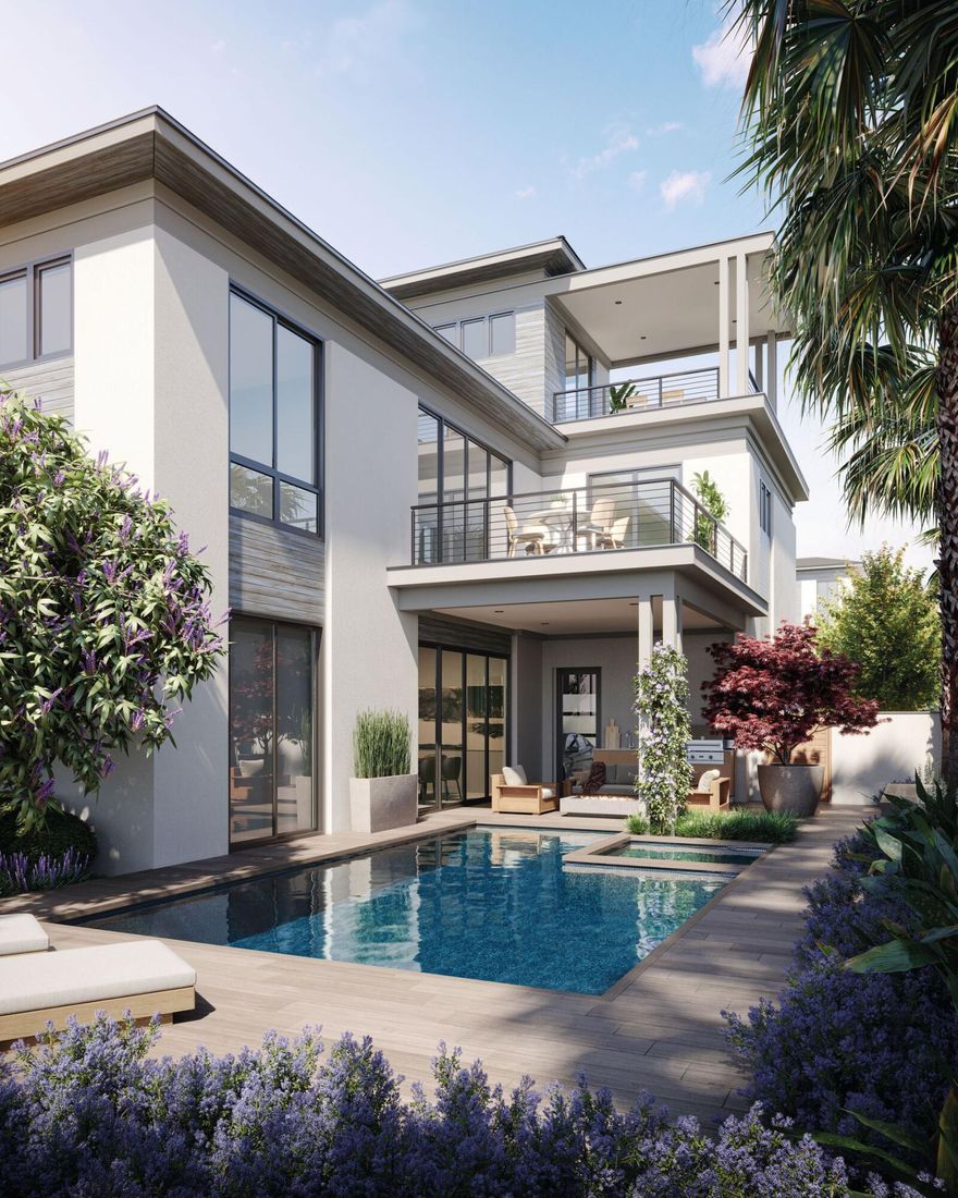 Lavish in its amenities and prominent in its design, the Opal floorplan is crafted by Mark Tanney as an elegant coastal retreat inspired by modern resort homes. The two level plan showcases meticulously utilized spaces, with a two-car garage, junior primary bedroom, open concept living, dining and kitchen space with access to the open patio, summer kitchen and pool space outside. Sliding glass doors create transitional indoor-outdoor spaces, elevating the 3,187 square foot layout to enhanced levels of spaciousness. The oversized outdoor pool area is intricately connected to the veranda for plentiful fun and relaxation, while an outdoor fireplace inspires time outdoors well into the evening. On the second floor, a primary suite, second living area, and two additional guest suites ensure luxurious accommodations, while access to the large second story balcony provides additional relaxation and entertainment space for the upper level. An additional front balcony gifts more interconnectivity with the outdoors as does the third floor tower room complete with wrap-around balcony, indoor wet bar with ice maker, and covered outdoor areas for a life best lived. 

A guarded gated entry to ensure maximum privacy, while picturesque natural amenities such as Fox Lake and the surrounding Santa Rosa Beach Golf & Beach Club provide curated surroundings for enchanting lifestyle experiences. A resident clubhouse with two outdoor pools, lounge and fitness center create a community gathering space, while pickleball courts, and a Southeastern golf cart exit with direct access to 30A ensure mobility throughout the neighboring community is available at all times. 

Experience the future of residential luxury at the rental restricted community of Turquoise where coastal living experiences are reimagined. 

