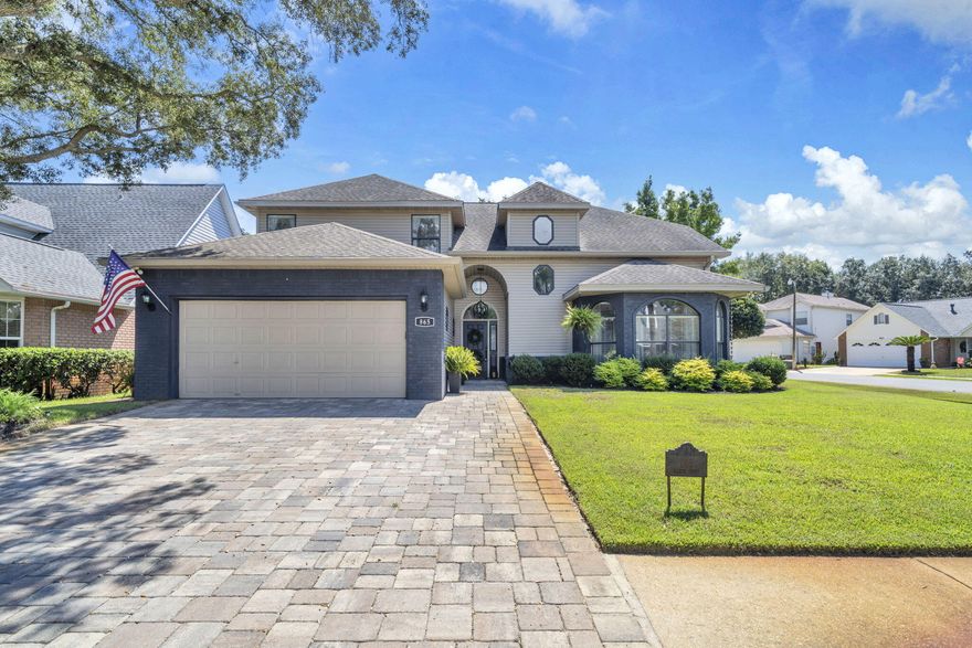 Professional photos uploaded.  Updated home that is move-in ready featuring 4 bedrooms and 2 full and 1 half bathrooms that has been meticulously maintained and is in great condition.  All new flooring and lighting fixtures were installed in 2020 and the kitchen was completely remodeled in 2020.  This home offers a great floor plan with an open family room with fireplace, a formal dining room, a den and a large kitchen with breakfast nook.  The kitchen features granite countertops, stainless steel appliances and a tiled backsplash.  The spacious master bedroom is located on the 1st floor, along with a 1/2 bath and laundry room. The 2nd level features 3 bedrooms and 1 full bath and 2 large storage rooms.  The exterior features exceptional landscaping and a large entertaining area in the back yard with a covered patio and an open.  The rear yard / boundary abuts the community park.