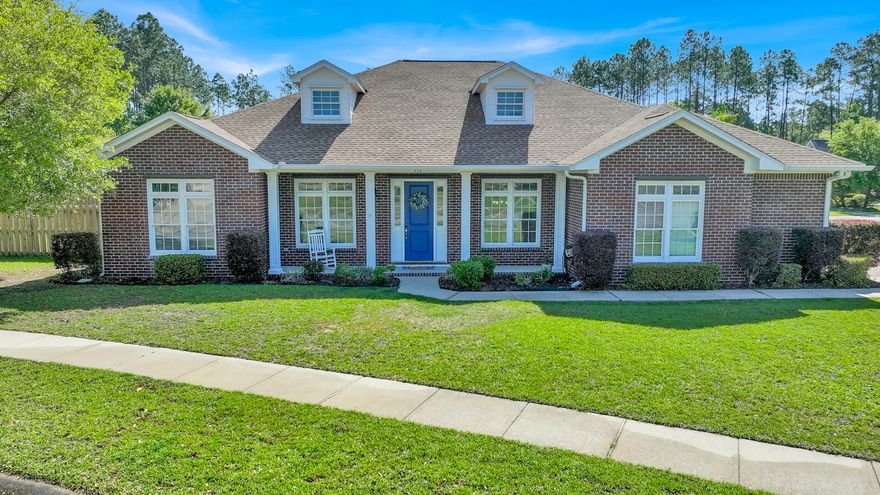 A Custom Dream Home in Hammock Bay's Coveted Symphony Subdivision. Welcome to 738 Symphony Way, a stunning custom-built masterpiece nestled on a spacious .35-acre corner lot in the prestigious Symphony neighborhood of Hammock Bay. With 4 bedrooms, 3 full bathrooms, and a bonus room/office, this home offers the perfect blend of luxury, comfort, and functionality for modern living. From the moment you enter, you're greeted by 10-foot ceilings, elegant crown molding, and trayed ceilings that create an open and airy ambiance. The spacious living area boasts a custom built-in entertainment center and a gas fireplace, perfect for cozy evenings or entertaining guests. Luxury vinyl plank flooring, dormer skylights, and recessed lighting throughout the home enhance the sophisticated yet inviting feel. The heart of the home is the gourmet kitchen, designed for both the home chef and the entertainer. Featuring quartz countertops, tiled backsplash, stainless steel appliances, gas cooktop, LED cabinet lighting, walk-in pantry, and a breakfast bar and nook, this kitchen is as stylish as it is functional. The luxurious master suite features a trayed ceiling and private patio access, while the master bath showcases a double vanity, jetted soaking tub, separate walk-in shower, and a large walk-in closet. The additional three bedrooms are generously sized with large closets and share two beautifully appointed full bathrooms. A spacious laundry room with garage access, an irrigation system, and a whole-home generator add everyday convenience and peace of mind. Step outside to the screened-in patio with recessed lighting, ceiling fans, and a TV - ideal for year-round outdoor living. The fully fenced backyard offers privacy and plenty of space for a pool, and includes a gas stub out for an outdoor kitchen or grill, making it a true backyard oasis. Roof (2021) HVAC (2019) HWH x 2 (2022) Located in one of Freeport's most sought-after communities, you'll enjoy all the resort-style amenities of Hammock Bay, including pools, fitness center, clubhouse, walking trails, playgrounds, and more. Don't miss your opportunity to own this rare gem in Hammock Bay.