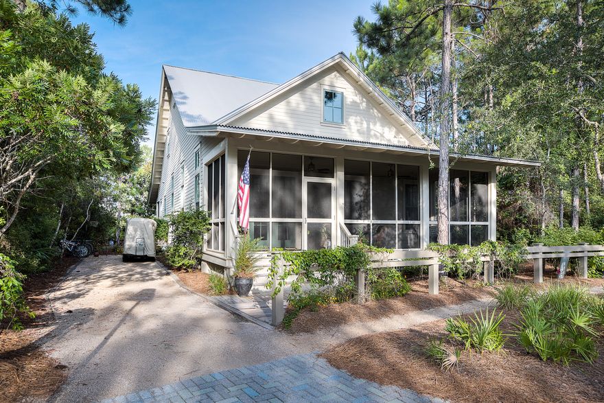 This is the only home in Phases 1-3 priced under $900k. First time available on the market since construction, this magnificent WaterColor cottage is the perfect house to call home. Spacious rooms, abundant closet space and wonderful porches are just a few of the features of this charming phase II property. Other features include: pine flooring, granite counter tops, large kitchen with pantry & abundant cabinet space, Viking gas range, first-floor master suite with walk-in closet, 2 screened porches and great privacy as the home fronts nature preserve.