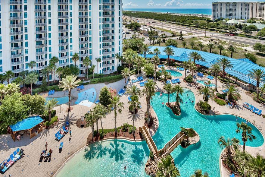 Gorgeous Gulf, bay, and pool views offered from this fully furnished 11th floor unit! Rental projection of over $30,000 a year. Kitchen features granite countertops and maple cabinetry. Amenities at The Palms are first class. They include an expansive 11,000 SF lagoon pool with waterfall and spa, children's pool, beach tram, playground and splash pool, lighted tennis and basketball courts, huge fitness center, and covered protected parking. Also on site is the conference center, office center, and reception desk. THE ASSOCIATION FEES INCLUDE ALL UTILITIES, INCLUDING ELECTRICITY, WATER, CABLE, INTERNET, AND LOCAL PHONE SERVICE. HOA fees are $2,374.49/quarterly. In addition to the HOA fees, owner's pay a $75 reservation fee whenever the unit is rented. Buyer to verify all info.