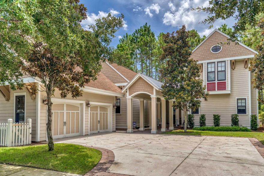 This custom home is located on one of the largest homesites in Watersound Origins. The open kitchen, living and dining areas surrounded by a multitude of windows allowing an abundance of natural light into the home. A spacious screened porch off the living area features an outdoor kitchen and fireplace. The first floor master suite includes a large walk-in closet and ensuite with custom bath, separate shower and makeup area. A powder bath, laundry room and office which could be made into a guest bedroom complete the first level. As you head up the hand-crafted staircase to the second floor there is a wet bar in the landing. Three additional guest bedrooms each with their own ensuite finish the second floor. Come view this special property today!