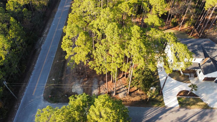 An exceptional opportunity to build in one of South Walton's most desirable bay-access corridors. This 0.33-acre corner homesite is ideally positioned just one block from the Choctawhatchee Bay, offering the rare combination of generous size, excellent elevation, and prime location along County Highway 393.The lot is predominantly level and showcases a natural landscape of mature pines, magnolias, and native vegetation--providing both character and flexibility for a thoughtfully designed custom residence. From the corner, there are glimpses toward the bay, reinforcing the proximity to the water and the coastal lifestyle that defines this area.Boating enthusiasts will appreciate convenient access to two nearby public launches--one at the north end of County Highway 393 and another at Cessna Landing on the bayou just south along 393making it easy to enjoy fishing, paddleboarding, and sunset cruises on the Choctawhatchee Bay.

To the south, County Highway 393 leads directly across Highway 98 to the beaches of Scenic 30A and the vibrant Gulf Place town center, where dining, shopping, and public beach access with parking and restrooms create effortless coastal living. The proximity to white-sand beaches, restaurants, and boutique shops makes this location highly appealing for those seeking to build a primary residence or second home in South Walton.

Opportunities for oversized corner homesites near the bay and just minutes from 30A are increasingly limited. This property presents a compelling canvas to design and build in a location that offers both tranquility and convenience.
