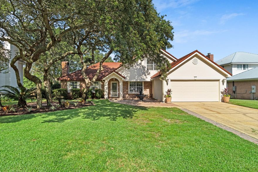 Stunning water view home in the beautiful Lake Pointe subdivision. The trees in the neighborhood provide a stunning canopy leading you to your next home. The living room offers a beautiful gas fireplace and the cathedral ceiling accents the architectural features. The kitchen features large windows and a tall cathedral ceiling, soft closing drawers, modern style countertops, stainless steel appliances, and storage GALORE. Four large bedrooms with two upstairs and two downstairs placing the primary on the bottom floor with a water view. The primary bedroom has an on suite with a walk-in shower, bathtub, and walk-in closet. Upstairs you will find two large bedrooms with a shared bathroom in the center. Take a step out on the patio and enjoy the large yard and spectacular nature/water views.