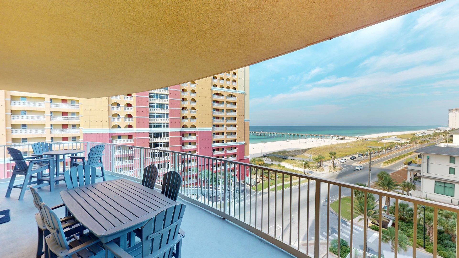 🌊 Calypso Towers III - Luxury Gulf-Front Condo Discover PCB's newest luxury resort, Calypso Towers III, perfectly located just steps from Pier Park. Unit 701 offers breathtaking Gulf views from both the living room and master bedroom suite, plus a large unobstructed balcony for ultimate views of the amazing Gulf. Highlights You'll Love: Fitness Center, general store, small onsite sit down dining area. Walk in to this beautiful large 3bed 3bath condo. Fully covered parking garage Modern updates: upgraded floors, quartz countertops,, stainless appliances, Master-bed with double vanities, walk-in shower & closet Fully furnished, with beautiful upgraded furniture , 🌟 Resort Amenities: Zero-entry pool, hot tub, private cabanas, tiki hut, fitness center & onsite dining -- all just minutes from Pier Park,
Top Golf, McGuire's Pub restaurant and Dolly Parton's Pirate Show
have recently opened for your family entertainment.
=?? Fully furnished and rental ready .