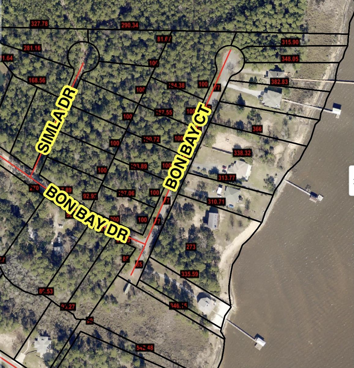 Wooded lot on the end of a cup-de-sac for lots of privacy. The subdivision has water access to Blackwater Bay.