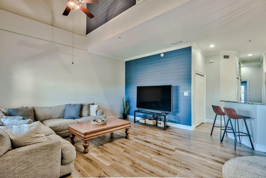 This is a stunning three-bedroom, three-bathroom condo. Enjoy easy access to the Gulf of Mexico from this prime location in The Plaza of Destin, a low-rise building with mixed retail below.This modern unit offers access upgraded kitchen with granite countertops and stainless steel appliances. The master and guest bedrooms share a balcony for serene Gulf views. The master suite includes a spacious walk-in closet, stand-up shower, and a separate Jacuzzi bathtub.The guest bathroom features an updated tiled shower for guest comfort. Notably, the condo includes an expansive loft with a full bathroom, ample storage, and a walk-in closet.This unit is being rented unfurnished. Available January 1, 2024.