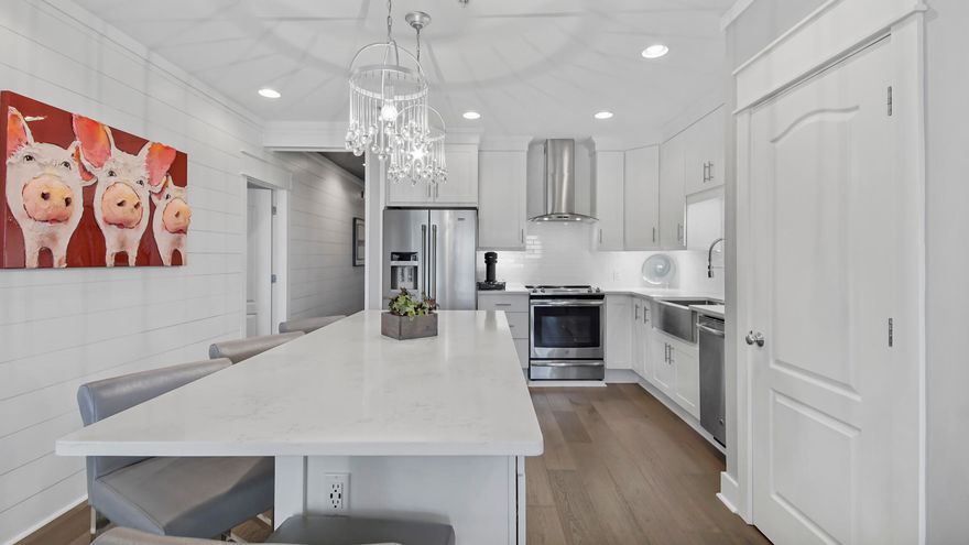 Welcome to C302 on 30A in the gated Villas of Seagrove Beach with Gulf Views and coveted deeded beach access. The original owners are offering this immaculately furnished residence, which was recently renovated throughout at only $681 price per square foot. This home boasts 4 bedrooms and 3 full bathrooms of which 3 are en-suite. Professionally painted in a soothing color palette, renovations include 8'' wide oak plank flooring, tiled bathrooms and spacious laundry room. Shiplap walls accentuate the fireplace, foyer and hallway. The kitchen boasts white shaker cabinetry, quartz counter tops, stainless steel appliances, customized pantry and a large island with counter height seating. full-length lap lane and outdoor restrooms. Live and play in the heart of Seagrove Beach convenient to shopping, dining and entertainment at the coastal towns of Seaside, Watercolor, Alys Beach and Rosemary Beach.