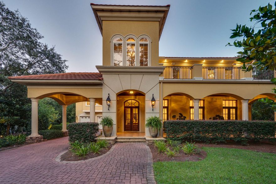 Truly sophisticated, classic, timeless design, an incredible value and amazing unique opportunity in Burnt Pine. Stately main residence and a separate guest house above the garage, complete with living area, kitchen, bedroom, bath and laundry. You will not find a more peaceful, serene setting, as this charming home is conveniently located off the beaten path and is bordered by a nature preserve. Ideal floor plan with spacious private master suite located on the main level, comfortable living and dining spaces centered around the kitchen, and distinct expansive porches and balconies, making this residence a must see. Quality design and craftsmanship, soaring ceilings, and plenty of natural light flowing throughout are certainly sure to please. If you've been searching for something special