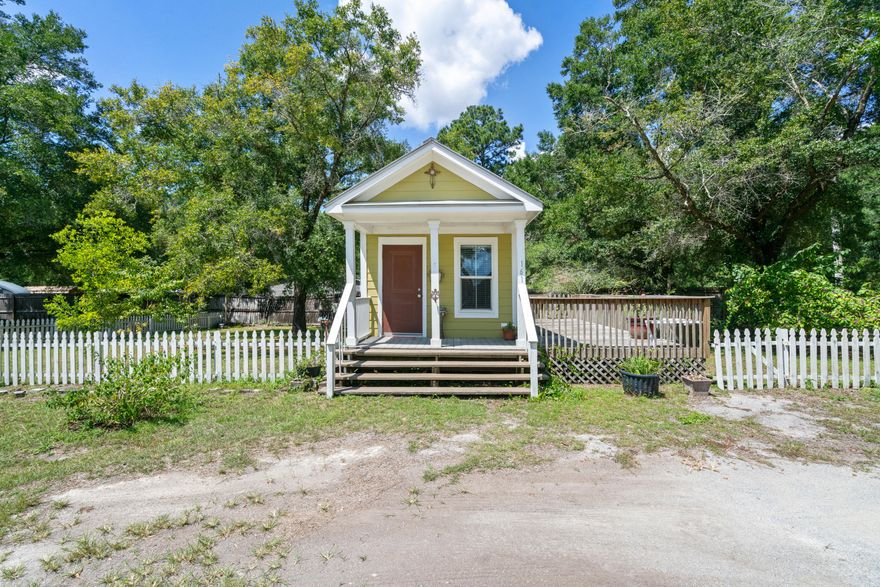 Just 15 minutes from the Emerald Coast's white sandy beaches! This 1-bedroom, 1-bathroom home is available for monthly rent and includes all utilities--making your coastal living both simple and affordable. Built with durability in mind, it features a metal roof, Hardie board siding, double-pane windows, and energy-efficient insulation. Inside, enjoy a modern kitchen with granite countertops and crown molding, plus tile or laminate flooring throughout for easy maintenance. Relax on the multiple decks and porches, and take advantage of the prime location between Destin, Panama City Beach, and Fort Walton Beach.