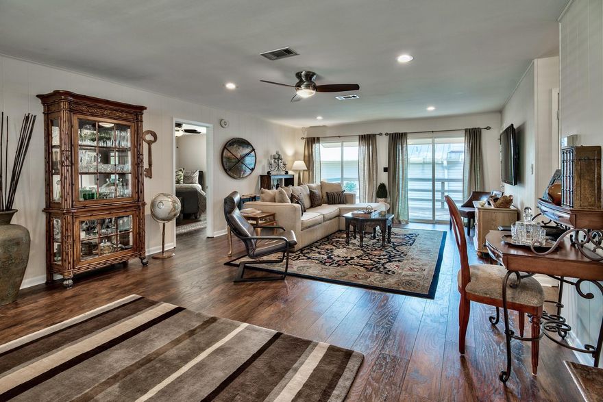 Located in the desirable neighborhood of Crystal Beach, this charming single story cottage is perfect for those who want to fully enjoy the beach lifestyle. Upon entry you are welcomed by a large living area with double sliding glass doors that lead to an large open porch area. The large porch area & open back yard is a great place for entertaining. Just steps from the open living area is the master suite which features a walk in closet and private bathroom. The cottage also features two additional bedrooms which share a guest bathroom. Come enjoy the beach lifestyle of Crystal Beach with multiple nearby beach accesses, dining, shopping, and the bike path along Scenic Highway 98.