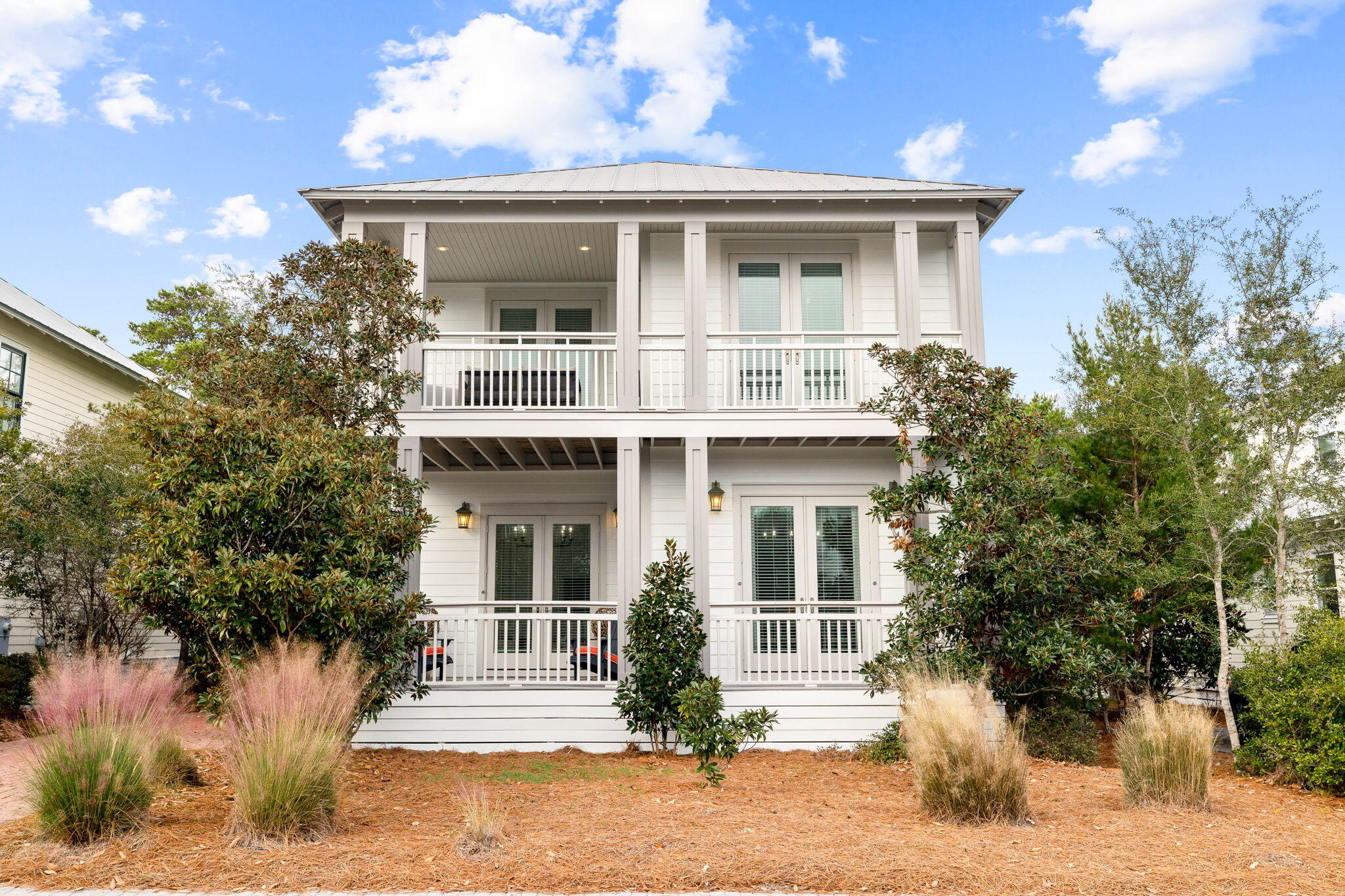 Nestled in the gated community of The Preserve at Grayton Beach, perfectly situated along Scenic Highway 30A between Blue Mountain Beach and Grayton Beach, this beach cottage features 4 bedrooms, 4 bathrooms with 2,216 square feet of living space. Recent improvements include Exterior Painting, new A/C unit on the 2nd floor, LVP flooring throughout, new lighting on main level, washer, dryer and dishwasher, pavers installed at sidewalk, and fully furnished property to interior designer specs. Enjoy primary level living with kitchen, living area, and primary suite all on the lower level. Multiple porches help you enjoy the privacy of this home backing up to Point Washington State Forest. 2 Swimming pools, Tennis, pickle ball, and gated private beach access at the Preserve at Grayton Beach.