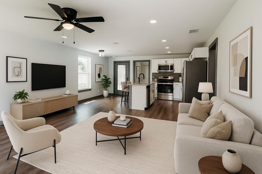 Ask me how you could have $65,000 towards closing costs on this property..You have lots options but if you are looking for something brand new and different then you need to come see this 3-bedroom, 2-bathroom home offers 1,377 sqft of thoughtfully designed living space. Every detail has been carefully considered to provide both style and functionality, with numerous upgrades throughout. This is not your average spec home. Enjoy added luxury with a bidet outlet in the master bathroom, double vanity, and modern finishes. This home is entertainment Ready: Prewired for a wall-hung TV and potential fireplace setup. Interior features beautiful Shaker cabinets, sleek granite countertops, and durable LVP flooring throughout. And don't forget the Practical Touches: A convenient mudroom and plenty