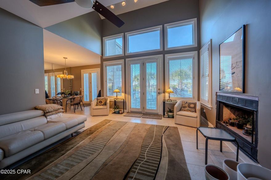 WATERFRONT Bay Point Marina Club Village condo. This townhouse floor plan is two stories with high ceilings, double car garage, and massive decks overlooking the bay and grassy courtyard. Being an end unit and having no one above or below adds to the serenity. Each bedroom features a large bedroom and there is an additional half bath for guest. Kitchen features stainless Bosch appliances.