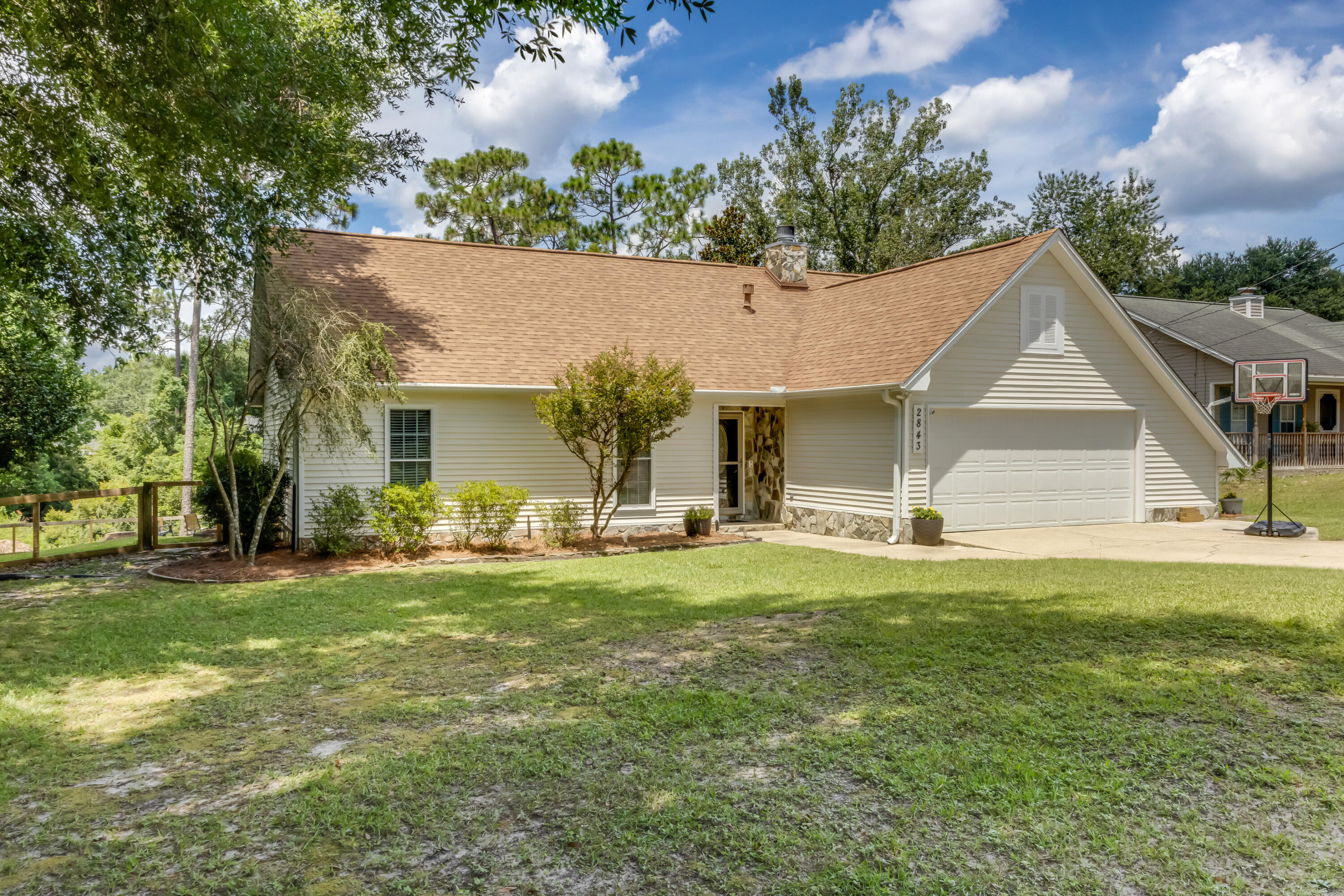 Charming Remodeled Home in Stonebridge -- On Two Ponds & Under $300K!You are going to be amazed by this beautifully remodeled home in the tranquil Stonebridge community! Perfectly situated on the south side of Crestview, it offers quick access to military bases, new shopping centers, and I-10--ideal for commuting or weekend getaways.Set on a large, tree-lined lot, this home backs up to two serene ponds, providing peaceful views and even a chance to enjoy some fishing! It also has back gate access to a shared green space that leads directly to the water.Inside, you'll find: Fully remodeled interior: Granite countertops and brand-new gas appliances; Spacious master suite with stunning custom tile work, walk-in shower, and large closet; Private upstairs bedroom-ideal for guest, teens or a quiet home office. New roof (Aug 2023), new HVAC, new hot water heater, and all new appliances
Outside, the fenced yard is perfect for pets, and a storage shed offers plenty of space for tools or hobbies. Plus, you'll love the friendly neighborhood and generous lot sizes.
Homes like this updated, well-located, and priced under $300,000 don't come around often. Come see it before it's gone!