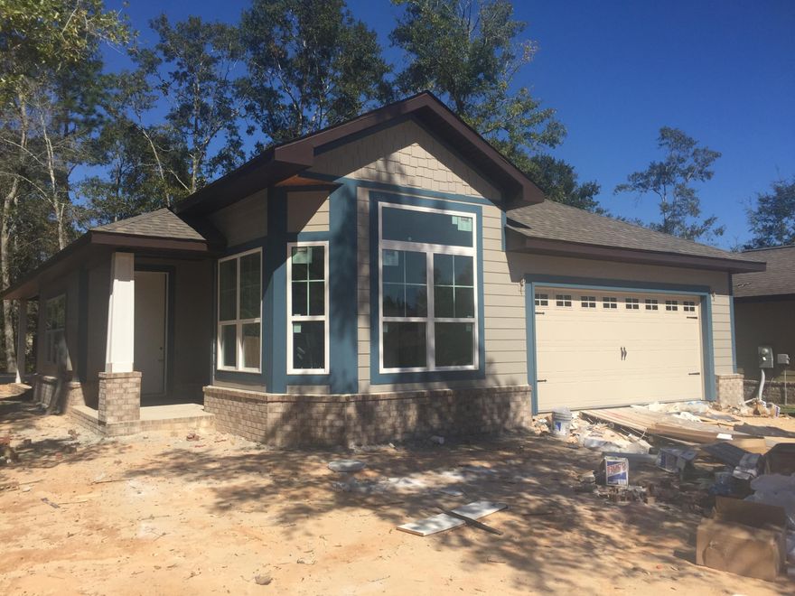 Now being built . . Quaint Craftsman 3/2 Cottage in The Canopies. Hardiboard siding with brick accents and covered back porch on nice cul de sac lot. Home has 9' and vaulted ceilings, two car garage, granite counters, durable vinyl plank flooring and more. Community pool and playground! Seller pays closing costs (except prepaids) with approved lender. 1,2 and 10 year warranties! Association fee is only $360/year! Seller also pays new buyer fee!