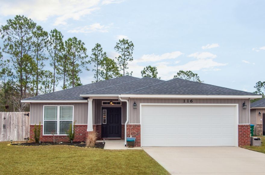 This 1821 SQ FT Lancaster III plan greets you with an open concept layout upon entering through the foyer. Along with the spacious Family Room this home includes a separate spacious laundry room and a good size pantry. With granite counter tops that overlook the family and dining room you will enjoy cooking and entertaining from this lovely kitchen as well as back covered patio. The Master suite includes a separate tub and shower, double vanities, as well as a huge walk-in closet and separate toilet room. Your children will enjoy growing up in the two spacious extra rooms. Stainless steel appliances are included, tile in all wet areas and pendants lights adorn the house. Give us a call to come check it out today!