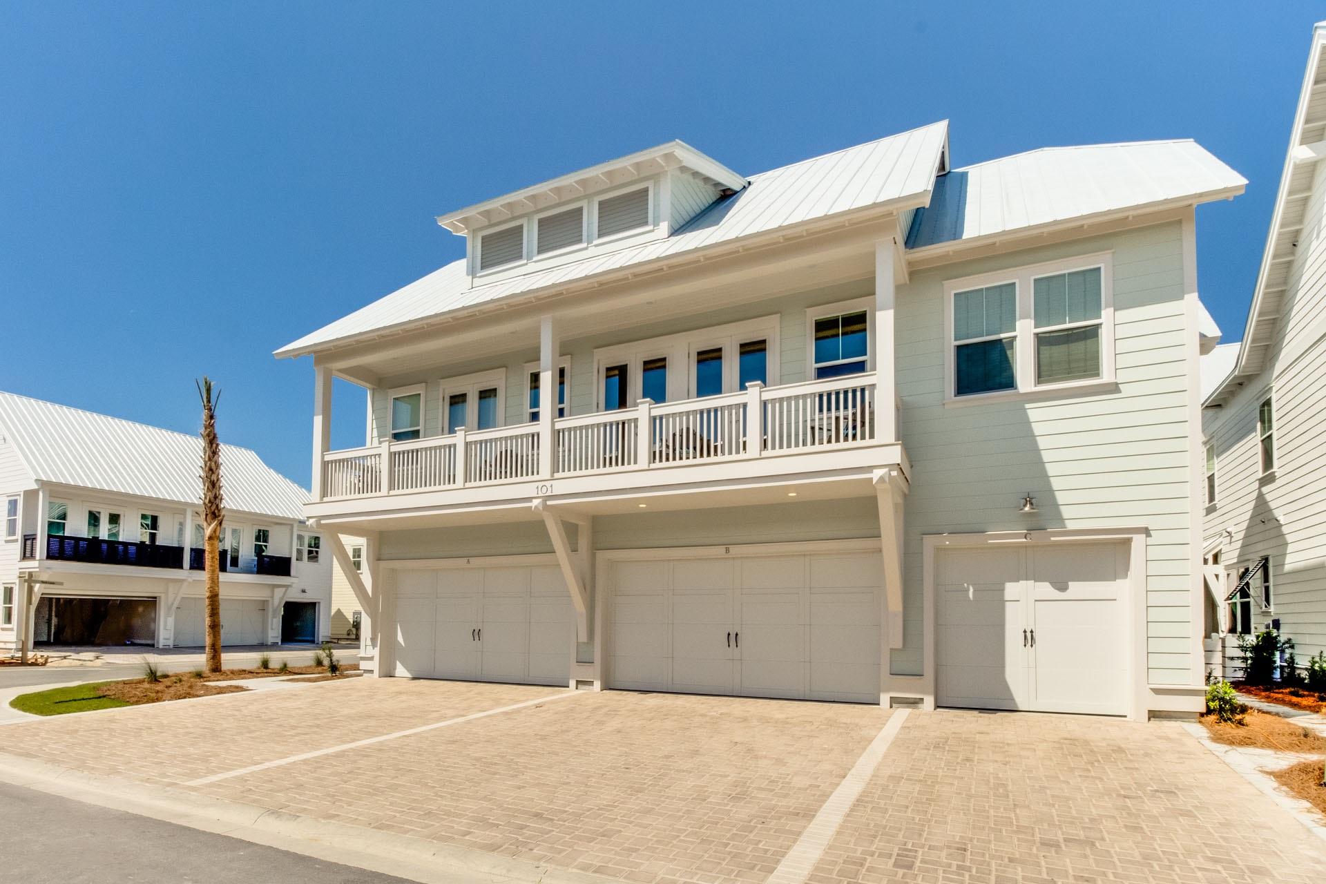 One of the few Units left currently available on the state park for privacy. The Cozumel Triplex Townhome floor plan is uniquely designed to feature 3 bedrooms and 2.5 bathrooms with a 2 car garage. Home features include 10ft Ceilings, hardwood floors, Granite countertops, and stainless steel appliances to name a few. The Town of Prominence is located on HWY 30A between Seagrove and Alys Beach. Residents will enjoy easy access to a beautiful Town Center, Resort style pools, Fitness Center and Private Shuttle Service to the beaches of 30A. ''The Hub,'' the community's town center includes restaurants, shops, and an amphitheater with covered event pavilion, a cinema screen for movies as well as a stage for concerts and events. Subject property is unit 423.