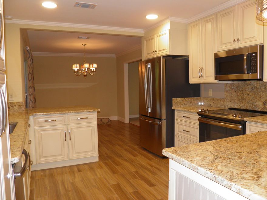 Available mid/late JULY 2023.  Larger & spacious 3BR, 2BA home, huge private back yard & patio, 2 car garage and plenty of storage. Spend time with your friends instead of mowing the yard!   LAWN SERVICE INCLUDED WITH RENT.  Fabulous, friendly, biking, walking neighborhood which includes parks and boat ramp.   Central Fort Walton Beach.  Minutes to shopping, beaches and all military bases. Renovated chefs kitchen with 2 bar/island areas.  Stainless GE appliances. Granite counters. Separate Family Room, Living Room and Dining Area. Enjoy the Brick Paved court yard adjacent to kitchen/family room. Do not disturb tenants.  No sign on property.  Showing by appointment only.No smoking. No Vaping. No animals.Final security deposit and lease payment subject to review of application