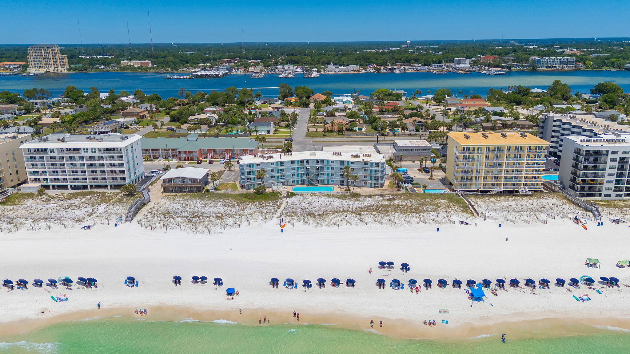 $41,400 RENTAL INCOME | GULF FRONT | $26,000 BUYER CREDIT | FULL RENOVATION OF COMPLEX'S EXTERIOR! We're thrilled to present Aqua Villa Unit 302; a direct Gulf Front condo (Pet Friendly!) unit featuring updated interior finishes such as Quartz countertops, tile backsplash, recent HVAC, updated baths, Impact Windows, paint, and more. This stunning community of only 24 coveted units shares a private beach access to more than 230' of the famous sugar-white sand along the Gulf of America, with forever views from the MASSIVE private pool. Yes, it is correct, the complex is undergoing an extensive and exciting renovation to secure its value into the future! HOA includes all except electricity; 2-3 assigned parking; Sleeps 8; buyer credit of $26,000 with Full Price Offer* terms apply.