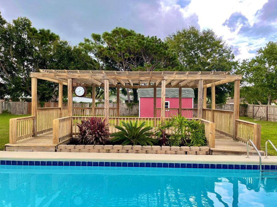 *NEW FAN IN LIVING ROOM ONLY AND  NEW LAMINATE FLOORS IN 3 BEDROOMS ONLY.. POOL HOME!! 1/2 ACRE--CORNER LOT!! Holley by the Sea Subdivision 3/2 Pool Home with .53 Acre +/- and 2 C Garage.  New Roof 8/2021& Carpets. New Paint interior. Newer AC. Beautiful large Kitchen with Island, Granite counter-tops, Backsplash and Stainless Appliances. Large fenced in backyard with Shed, Outside Bar, Gazebo and Hot Tub. Plenty of space for pets and family to enjoy. Don't miss this one. Make your appointment now. Room Sizes Approx. buyer to confirm.