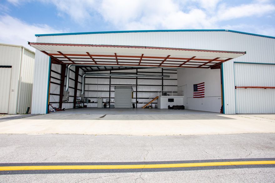 The Destin Executive Airport (DTS), located in the heart of Destin, Florida, rarely offers private leaseholder interest in hangar opportunities.  We are now offering one of the finest hangars that will accommodate quite an array of aircraft.  The conditioned space offers a large automatic roll-up door for rear access of vehicles, with an enormous automatic bifold door, both of which contain sensors to shut off both air conditioner units once either door is automatically opened.  The current lease term matures in 2037, with a (20)-year option to renew thereafter, which length of term and option to extend has become quite a rarity in and of itself at this private airport.