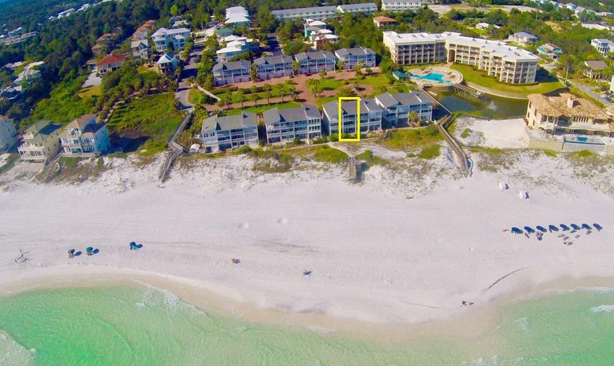 A completely renovated Gulf front dream condo, this luxurious 4 bedroom, 2.5 bath unit is three stories with beautiful views from every level.Located in one of 30A's exclusive gated complexes with a private beach boardwalk just steps from the back patio, Seahaunts is perfect for avacation rental (boasting rental projections of $90K/year) or a second home. This quiet complex is south of 30A and within walking distanceto the shops and restaurants of Gulf Place. The open concept floorplan on the second level invites guests to enjoy the kitchen and living roomwith expansive views. The third floor features an extra large master bedroom suite, exquisitely touched by a professional decorator, in addition to a guest bedroom. The bottom floor has a lovely bunk room and 2nd master suite.