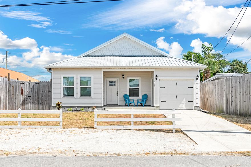 Welcome to 308 George C Wallace Blvd, a beautifully maintained 3-bedroom, 2-bathroom coastal retreat located just a few blocks from the white sand beaches of Panama City Beach! Built in 2021 and offered fully furnished, this turnkey property is perfect as a primary residence, vacation home, or short-term rental investment. Step inside and experience the relaxed Florida coastal vibe throughout the home, featuring luxury vinyl plank (LVP) flooring, granite countertops, stainless steel appliances, and a dedicated bunk roomperfect for maximizing rental income or hosting guests. The open-concept layout flows seamlessly into a backyard with a privacy fence and grill area. 

Additional highlights include, One car garage, No HOA fees, Prime location just minutes from the beach, convenient access to PCB Airport, restaurants, shopping and only a 10 minute drive to 30A!
Whether you're looking for a serene beachside lifestyle or a high-performing rental, this home checks all the boxes. Schedule your showing today and make this coastal gem your own!
