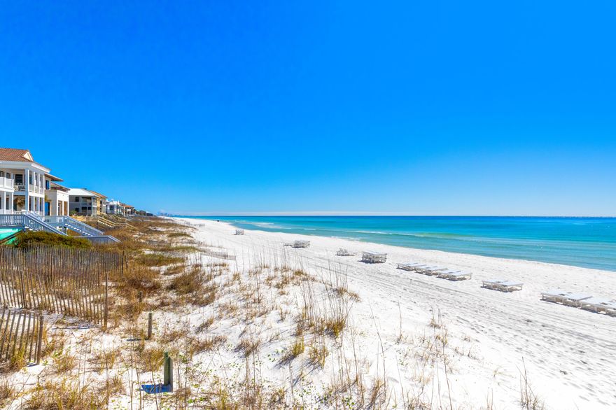 This large gulf front lot in the gated community of Carillon Beach provides an opportunity to build an impressive home. There aren't many gulf front lots of this size left in the 30A area, so don't miss the chance to build your dream home in a charming and gated beach community, minutes from Inlet, Rosemary, Alys and Panama City Beach. Carillon resort amenities include 4 swimming pools, tennis courts, kayaking and paddle boarding on Lake Carillon plus Market Street shops and dining. Only 25 minutes from NWF Beaches International Airport.