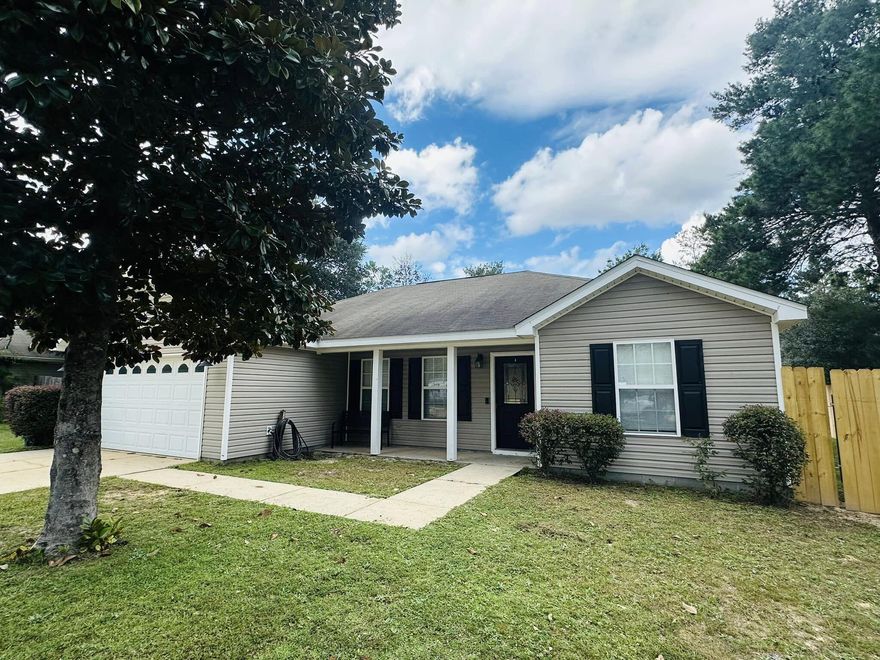 Welcome home to this beautifully updated 3-bedroom, 2-bathroom house, where comfort meets style. This home has been tastefully renovated, offering a fresh, modern interior while maintaining its cozy charm. The spacious living area is perfect for relaxing or entertaining, with plenty of natural light pouring in through the windows. The kitchen features updated countertops and appliances, providing an ideal space for cooking and family meals. Each bedroom offers a serene escape with ample closet space. The primary bedroom includes an ensuite bathroom for added convenience. Step outside to enjoy the fully fenced-in backyard, perfect for pets, gardening, or outdoor activities.