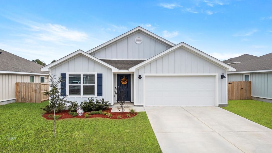 There's incredible value waiting at Shoal River Landing with this SHORT SALE  opportunity. This Cali plan offers all the space, comfort, and quality you'd expect, now listed under $300,000, making it one of the best deals in the neighborhood.From the moment you arrive, you'll notice the welcoming curb appeal, clean lines, HardieBoard siding, and a tidy yard that's easy to maintain. Inside, this popular 4-bedroom, 2-bath layout delivers 1,787 square feet of smartly designed living space. Durable vinyl plank flooring runs throughout the main areas, while plush carpet adds comfort underfoot in the bedrooms.Up front, three bedrooms provide plenty of flexibility, perfect for guests, an office, or a playroom, anchored by a full bath and laundry room nearby. The open-concept living area brings everyone together, connecting the family room, dining area, and kitchen. White shaker-style cabinets, modern hardware, and sleek countertops make this kitchen both practical and inviting.

The primary suite, tucked away at the rear, offers a peaceful retreat with two walk-in closets, a double vanity, and a walk-in shower. Step out back to a covered patio and fenced yard, ideal for enjoying Florida evenings or hosting weekend BBQs.

Shoal River Landing is one of Crestview's most desirable communities featuring sidewalks, a community pool, and quick access to Duke Field, Eglin AFB, and the sugar-white beaches of the Emerald Coast.

Opportunities like this don't come often. This short sale is your chance to own a fantastic home below market value in one of Crestview's top neighborhoods.