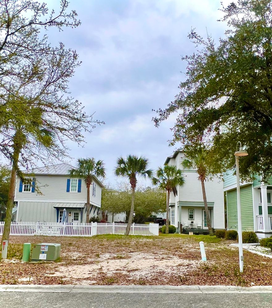 Best priced lot in The Village at Blue Mountain.  Located within a 1/2 mile to the Gulf, the gated community offers residents deeded beach access off Blue Lupine Way, a large community pool, gym, shuffleboard courts, bocce ball courts, a putting green and long-term golf cart parking with charging stations for owners.  Residents enjoy direct access to 30A and Hwy 83 with a public beach access at the end of 83. Several restaurants are located within walking distance such as Redfish Taco, Mimmos, Blue Mountain Creamery and more.  Professional pictures are coming! All information to be verified by buyer or buyer's agent.