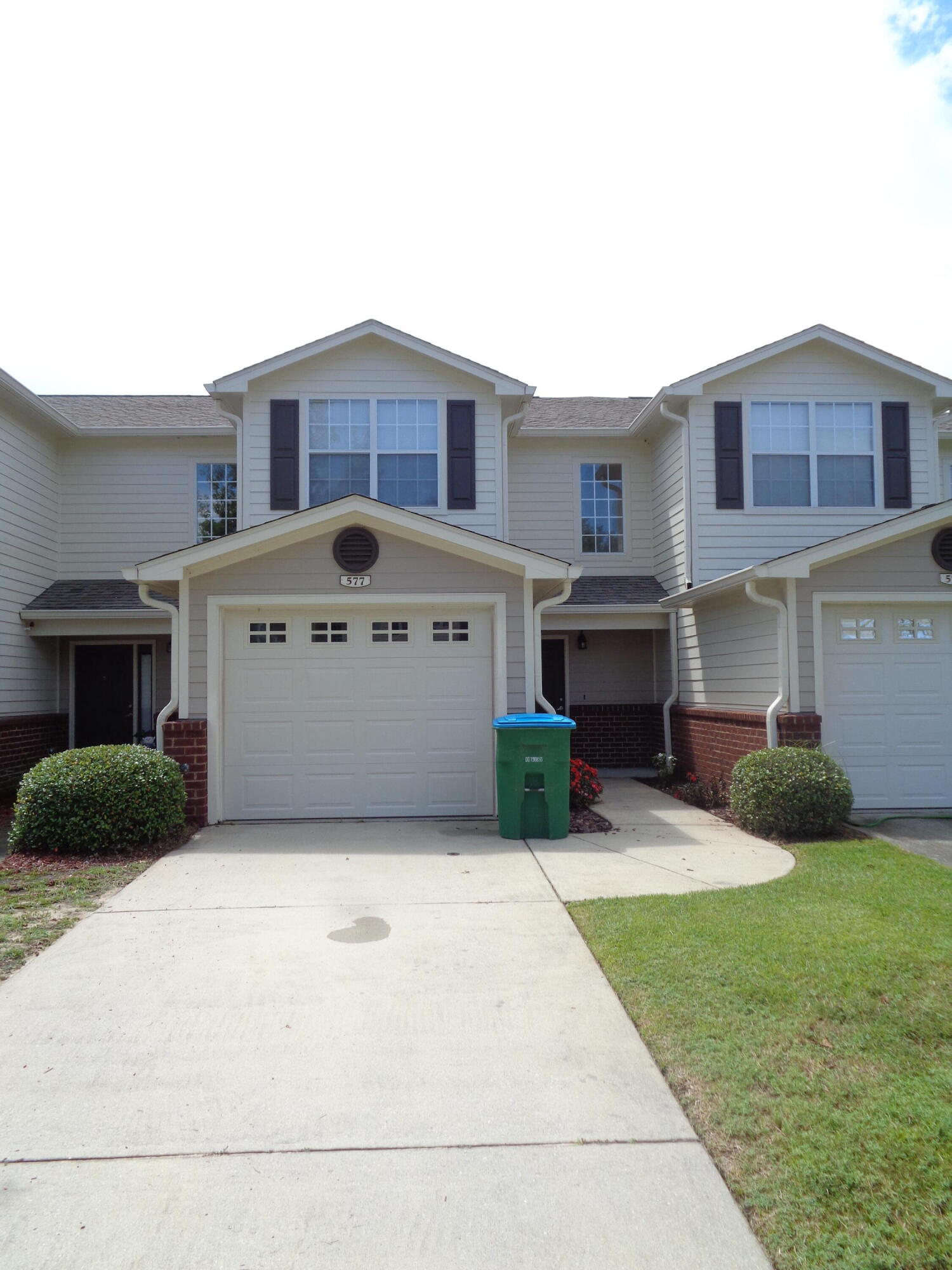 VACANT & MOVE IN READY! Located South of I-10, within minutes of Duke, 7th Special Forces & Eglin, in Eagles Landing. 2 bedroom, 2.5 bathroom with a single car garage, under stairs storage. Lots of crown molding, ceiling fans in living and bedrooms. There are two masters with en-suite bathrooms. Both bedrooms have a walk in closet, back master has an additional smaller closet. Kitchen has flat top stove with microwave, refrigerator with ice maker, dishwasher & disposal. Living room has wood look tile. There is a community pool with a cabana and a community playground. Please verify measurements and all information, as deeded important. Selling Brokerage & Eagles Landing Townhomes are owned by the same parent company.
