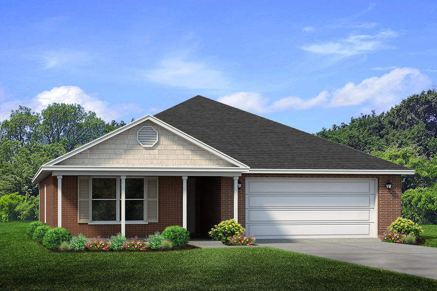 The Ryder is a one story floor plan featuring 4 bedrooms, 2 baths, covered back porch & 2 car garage. The open kitchen features an island, stainless appliances and granite countertops. Beautiful easy care wood look flooring and carpet in the bedrooms. The kitchen opens to the great room w/ access to the covered porch. The master suite is just off the back side of the house & master bath features a walk in closet and dual sinks. Pictures, photographs, colors, features, and sizes are for illustration purposes only & will vary from the homes as built. Home & community information including pricing, included features, terms, availability and amenities are subject to change and prior sale at any time without notice or obligation.