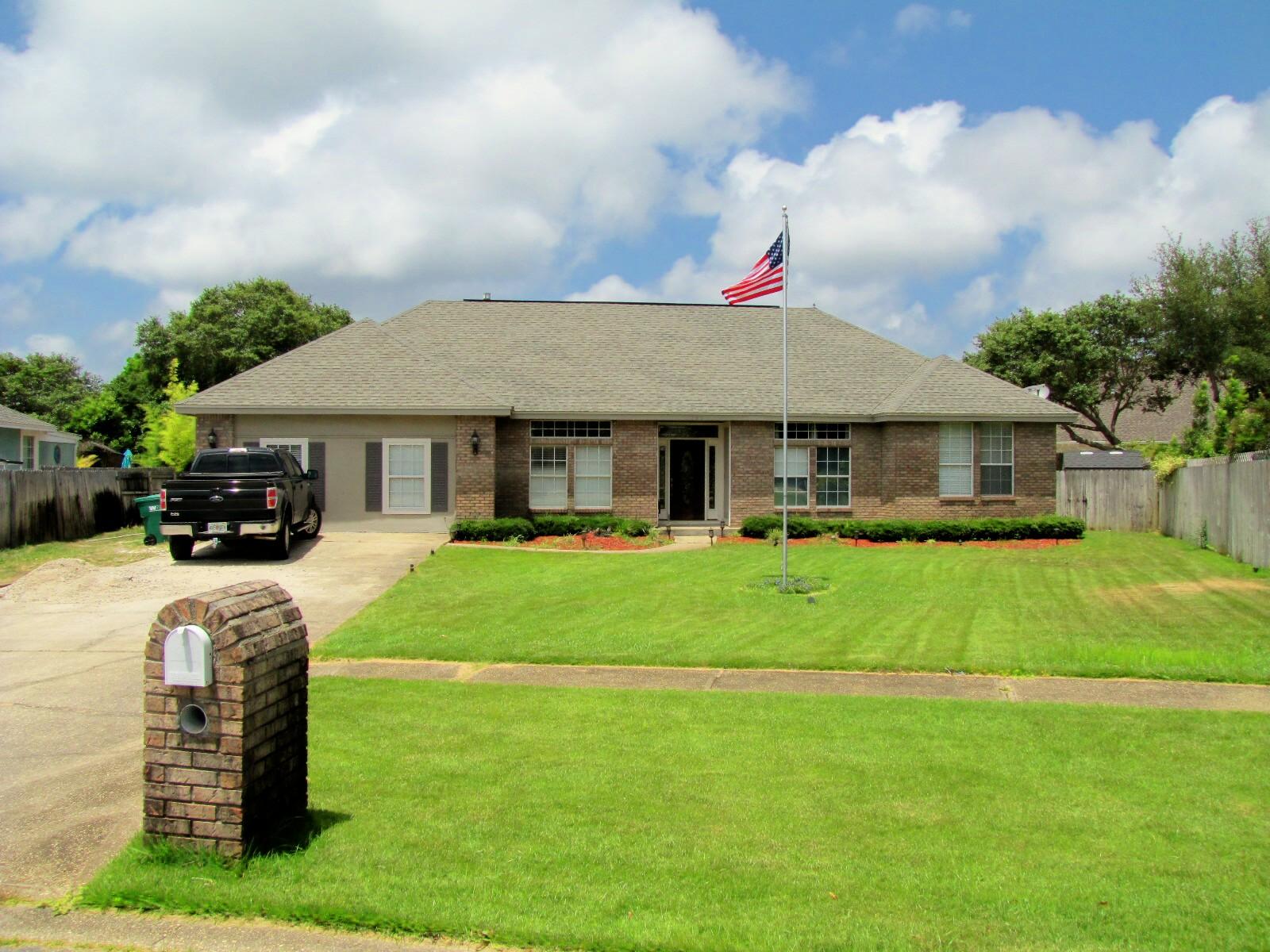 Big home with nice upgrades! Huge lot! Covered back porch, brick pavers extended porch too! 4BRs or 3BRs plus an office. The garage has been converted to a big family room or game room. Great for entertaining! Yard work is not included but owner is leaving lawn equipment in case tenant wants to maintain. Newer landscaping includes sod in the back yard & palm trees in the front. Other updates include hardwood floors, fireplace, granite counters, stainless steel appliances, & the recently extended patio! This home is sure to impress. Walk or ride a bike to shops & restaurants, including the Destin Harbor area and McGuires Irish Pub! Dimensions are estimated and should be verified if important. Close to all Military bases too!