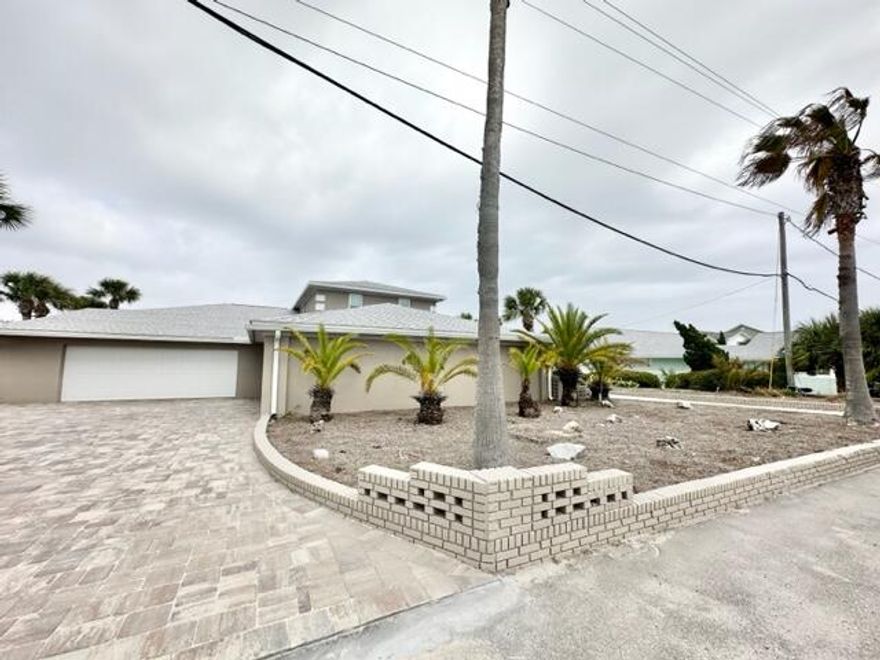 AVAIL: 5/1-1/5, 6 mo. 1 day + negotiable lease term w/in those dates. S/D= $4K, can be broken up in 2 monthly installments if qualified. Pets upon approval w/ a fee. Utilities included up to $500/month. GORGEOUS newly renovated fully furnished waterfront home on the highly desirable & beautiful Okaloosa Island. Very last house! Covered double door front entrance. Front door opens to the living/dining/kitchen area. Top floor master suite w/ a garden tub, separate shower, 2 sinks & a walk-in closet. 2 additional bedrooms & full bathroom also on the top floor. On the bottom level you have a family room w/ (decorative) fireplace, privacy screen for an optional 4th bedroom, full bathroom, laundry room, 1/2 bathroom & a bonus room w/ a built in bar/wet bar. A balcony on every floor w/ water views. Granite/stone/marble/wood galore - no carpet - all high end touches & finishes. 1 car dual entry garage on one side & 2 car on the other. HUGE paver driveway w/ loads of parking. New boat dock just completed w/ upper deck + green fishing lights over the water. It will fit a boat, two jet skis, etc. Bring your paddle boards & fishing poles & have the best of the best party deck! The storage area off the 2 car garage & 1 closet inside of the master bedroom closet are locked/off limits to Tenants & Owners use only. WELCOME TO PARADISE!