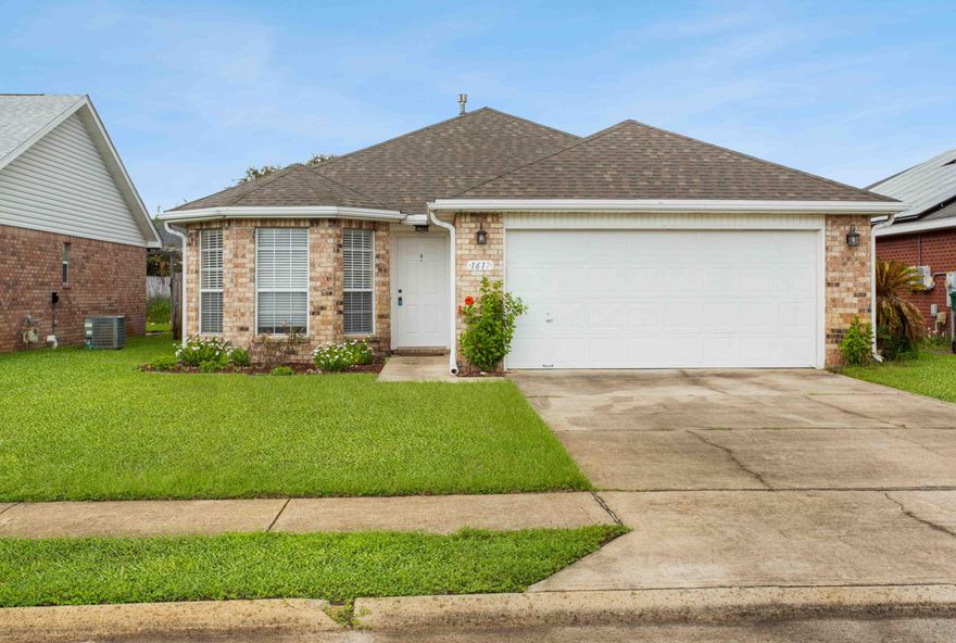 Owner has reduced price over $13,000 for decorating allowance to make this home your own!!! Four bedroom brick home in popular Emerald Village. Upgraded light maple beaded cabinetry. Two car garage with automatic garage door openers. The breakfast nook offers a bay window, master bath has a garden tub and dual vanity. Tilt in windows, covered lanai, lawn pump and sprinkler system. HVAC replaced 9/2019, HWH replaced 2/2018, roof replaced 3/2021, Bosch dishwasher, 2021.  Home currently has transferable  termite bond with Bryan Pest.  Minutes to Hurlburt AF base and Eglin AF base.