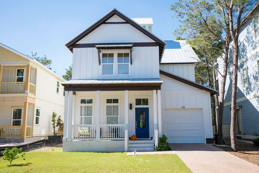 This is a must see custom built Seanest Plan built by Delta Development. Home features hardwood flooring throughout, kitchen w/ stainless steel appliances, gas range, gas hot water heater, etc. Home is equip w/ impact rated windows/doors, spray foam insulation, 10' ceilings. Open floor plan w/ a fireplace and a bedroom on the main floor. Each bedroom has en-suite bath w/ an additional 1/2 bath on 1st floor. Grande Pointe is a beautiful community bordered by Lake Powell to the north & Camp Helen St Park to the east. The large community pool sits along Lake Powell w/ private access to the lake via community dock. GP is just a short walk or bike ride from the many public beach accesses available in Inlet Beach to the beautiful Gulf of Mexico. Or enjoy all that 30Avenue and 30A have to