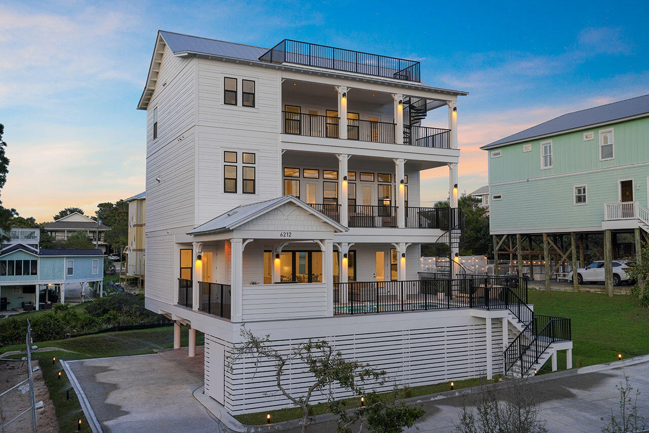 Belmont on the Beach is a turn key ready POOL home located right on 30A! This stunning residence is being sold fully furnished; every bedroom has its own private bathroom, and you can take in the magnificent Gulf views from both the third floor balcony and the private observation deck. With NO HOA, attention to detail is evident throughout this home, and you can enjoy entertaining and cooking out by the pool with your poolside refrigerator, grill, and fire pit while relaxing on the outdoor furniture. On the pool level you will find a living room, two full bedrooms with ensuite bathrooms and a half bath for guests. On the second floor you will find a Chef's Kitchen with a Viking Range and oversized Fridge, wine cellar, pellet ice maker, two sinks, oversized island and bar seating (more) bar seating for entertaining, pot filler for convenience while cooking, and more. On the main level there are also two sets of washer and dryer units as well as a half bath just off the kitchen. On the top floor there are 3 bedrooms with their own private bathrooms, as well as a bunk room with 2 sets of twin bunk beds, adjacent to a reading nook overlooking the balcony- but don't worry there is also an elevator! From the balcony you can also take the spiral stairs up to the private observation deck to relax, sun bathe, enjoy the Gulf views and sea breeze and more! This custom home was built on a concrete pile cap foundation to ensure peace of mind for years to come. Make an appointment to see this home today in person!