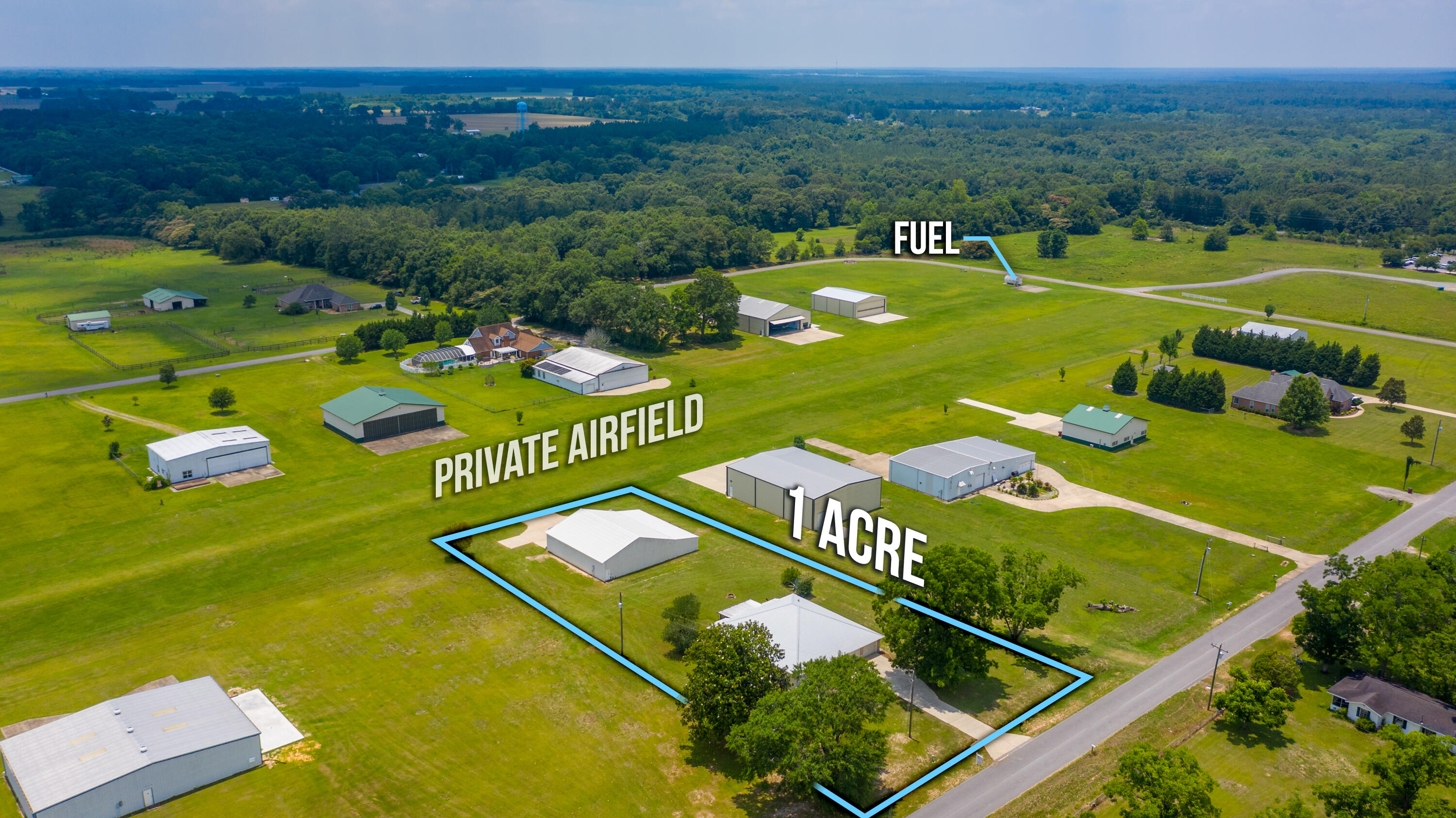 Under contract with 72hr kick-out clause. ACCEPTING BACK-UP OFFERS. UNIQUE and amazing community with a 3300 x 150 ft LIGHTED, GRASS RUNWAY w/ AirNav 18FD radio comms. Maintenance and fuel available on site. In addition to an updated home, you have the benefit of having a very large hangar (100 x 60 ft) to store your private plane(s), car or Harley collection. KEY FEATURES INCLUDE: 44 ft automatic hangar door; 19 x 57 ft heated/cooled workspace (garage & office) with a full bathroom; property conveys with share in the fuel farm; additional 12 x 12 bonus storage area in the main house's attic -- heated/cooled; air compressor piped into the main hangar; whole house & hangar commercial generator with underground propane tank; oversized garage; 2 x screened in patios; metal roof