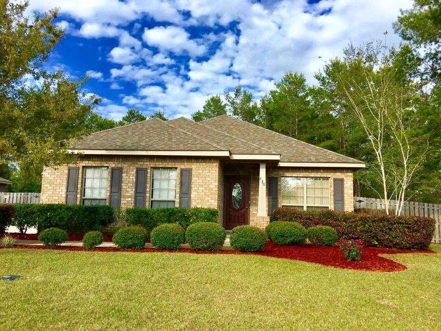 You'll love this beautiful home in the quiet neighborhood of Gardens in Hammock Bay, featuring brick homes on larger private lots. Your new home features 9' ceilings, office at entry,modern eat-in kitchen with granite counters,pantry,an island & matching stainless GE appliance package! Breakfast room leads to living room with patio access to your peaceful back yard with bonus storage shed/workshop. Master is separate from the 2 guest rooms for privacy with tray ceilings,walk-in closet,dual vanity,garden-tub & shower. Home also has another full bath,laundry room, side entry 2 car garage with long driveway, irrigation system with well & fabric shield hurricane protection for all windows. This home has it all and is like new as sellers are world travelers rarely here. Come see today!