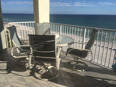 2 BR/2 BA Gulf Front Condo. 3 Pools/3 Hot Tubs. Recentlyupdated and fully furnished. This rental condo has current reservations thru Feb. 2019. New owner willneed to honor all existing reservations. Beautiful sunset views. Beach access and 2 reserved chairs withumbrella. Condo sleeps six. There are wall mounted TV's, recliner chairs, and free WIFI
