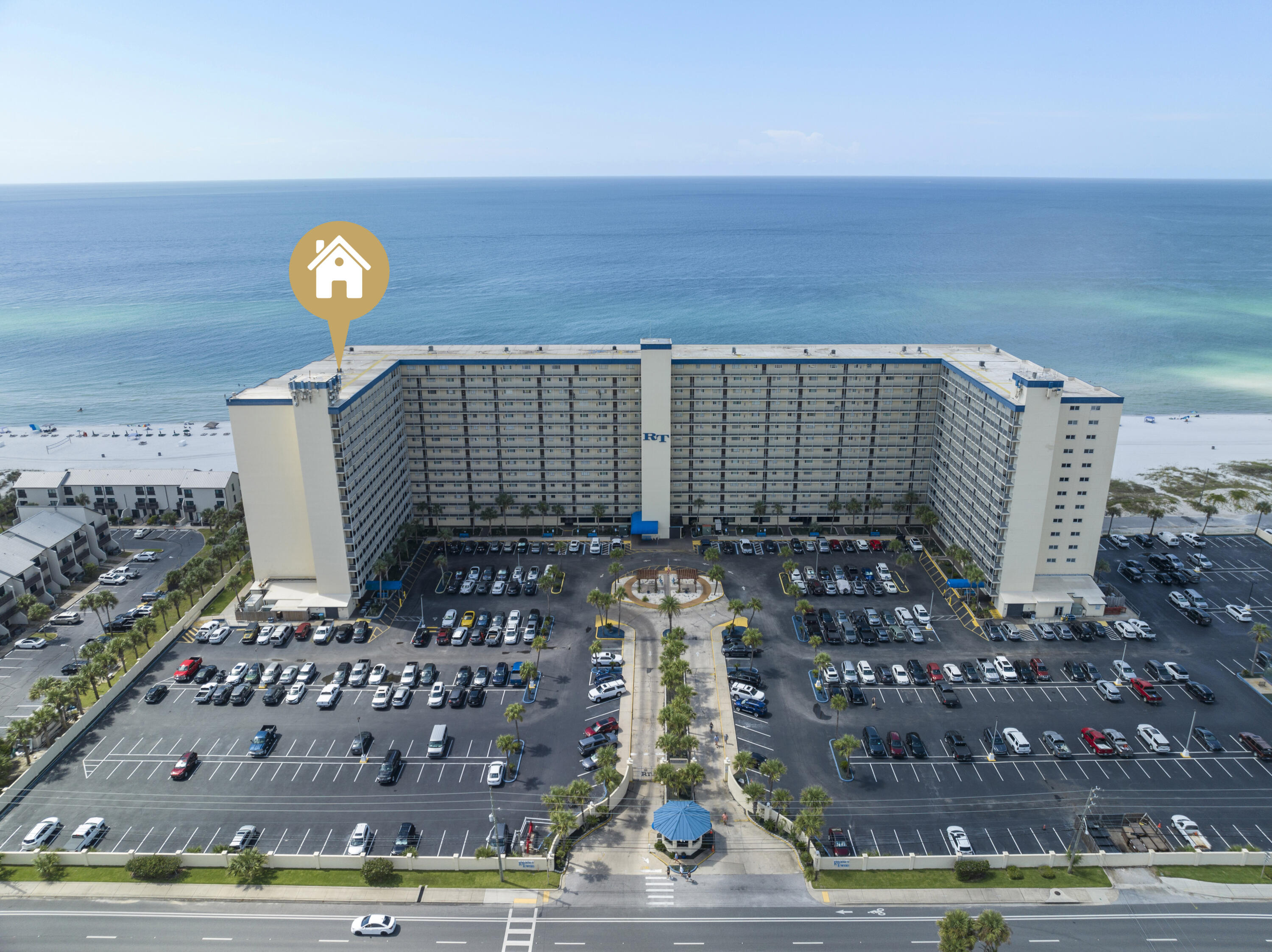 Welcome to Regency Towers, a private, gated beachfront resort in Panama City Beach, FL. Showcasing a timeless elegance with classic, old Florida style that some may find nostalgic. This spacious 3 bedroom, 2 bathroom condo offers picturesque views of the gulf's pristine turquoise water and white sandy beaches. Amenities include 560 feet of private beach, 2 pools with beach views, on site dining, game rooms, summer activities for the whole family, fitness room, volleyball, 24 hour gated security, and more!